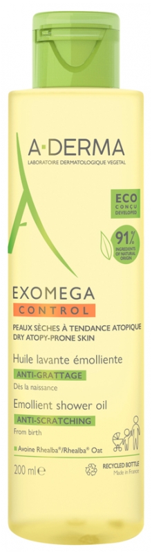 A-Derma EXOMEGA CONTROL Смягчающее масло для душа, 200 мл