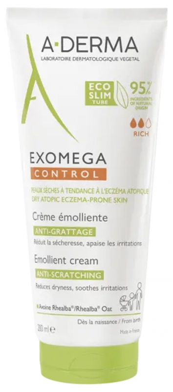 A-Derma EXOMEGA CONTROL Смягчающий крем для лица и тела, 200 мл