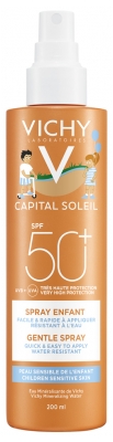 VICHY Capital Soleil Детский солнцезащитный спрей анти-песок для лица и тела SPF 50+, 200 мл