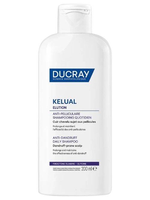 DUCRAY KELUAL ELUTION Поддерживающий ежедневный шампунь для кожи головы, склонной к перхоти, 200 мл, 200 мл