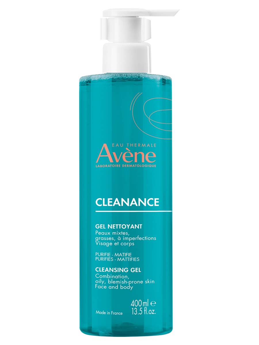 AVENE CLEANANCE Очищающий, матирующий гель, 400 мл