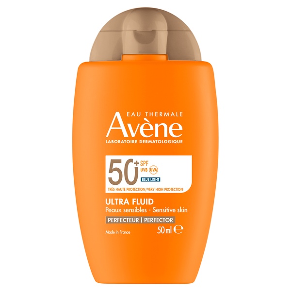 AVENE Ультралегкий солнцезащитный флюид-перфектор для лица SPF 50+, 50 мл