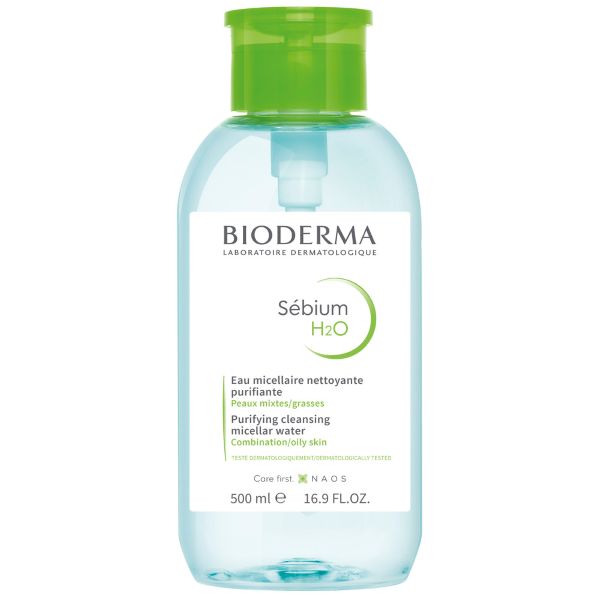 BIODERMA СЕБИУМ Н20 Мицеллярная вода, флакон-помпа, 500 мл