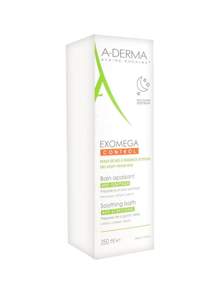 A-Derma EXOMEGA CONTROL Смягчающее средство для принятия ванны для сухой кожи, 250 мл