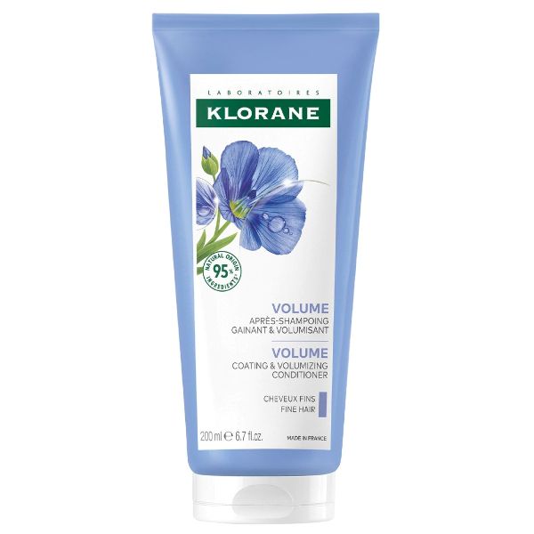 KLORANE ЛЕН Обволакивающий кондиционер для объема тонких волос, 200 мл