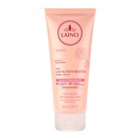 LAINO Органическое молочко для тела Роза для сухой кожи, 200 мл