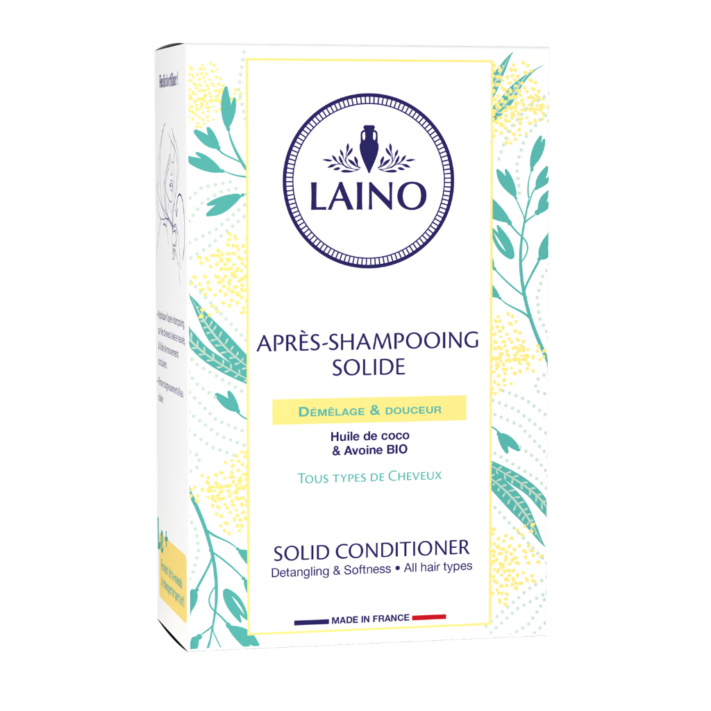 LAINO  Твердый кондиционер для всех типов волос Органические Овес и Кокосовое масло, 60 г СГ